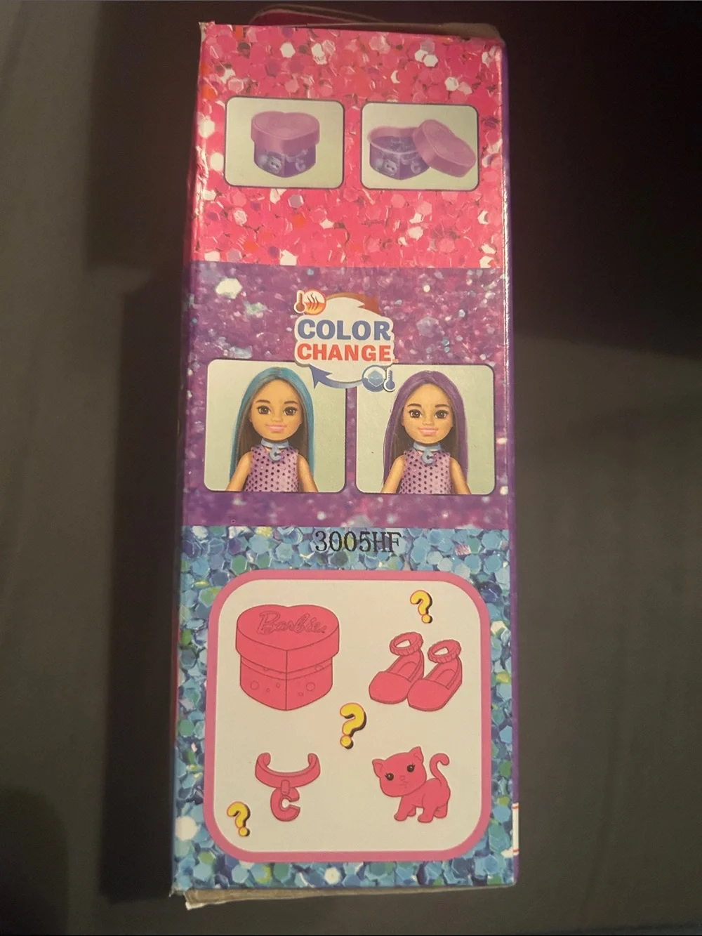 Barbie Unboxed Mystery Doll Box - Pink, Purple, Teal